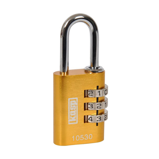 Kasp 105 Combi Padlock Yellow 30mm K10530YELD