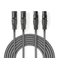 Nedis Balanced XLR Audio Cable 2x XLR 3-Pin Male to 2x XLR 3-Pin Female 5m Grey - COTH15030GY50