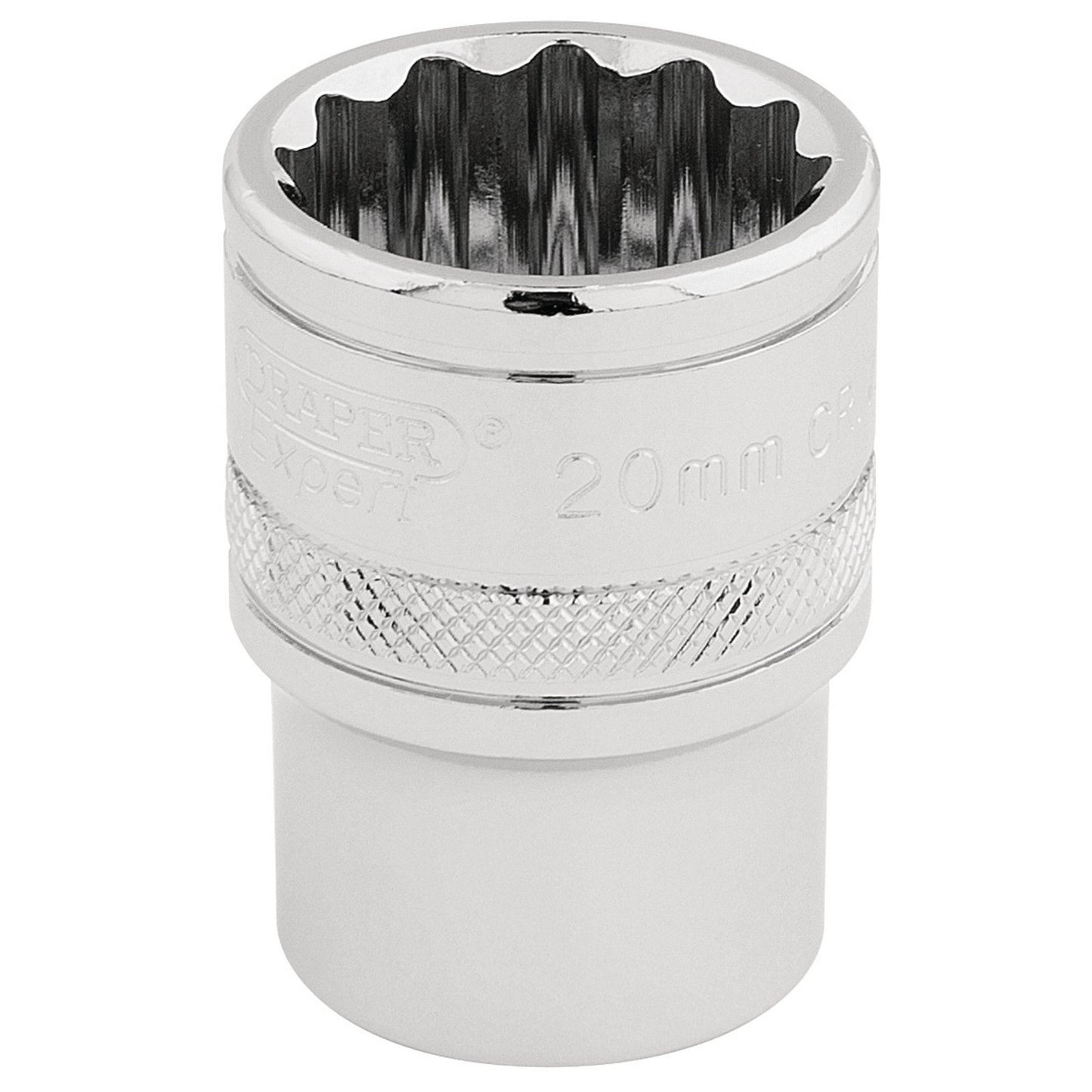 Draper Expert Quality 1/2" Square Drive Hi-Torq 12 Point Socket - 20mm - 33289