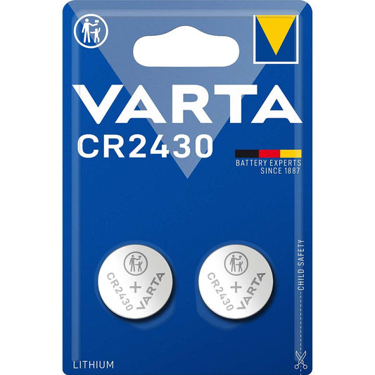 Varta Lithium Button Cell Battery CR2430 3 V DC 290 mAh 2-Blister Silver