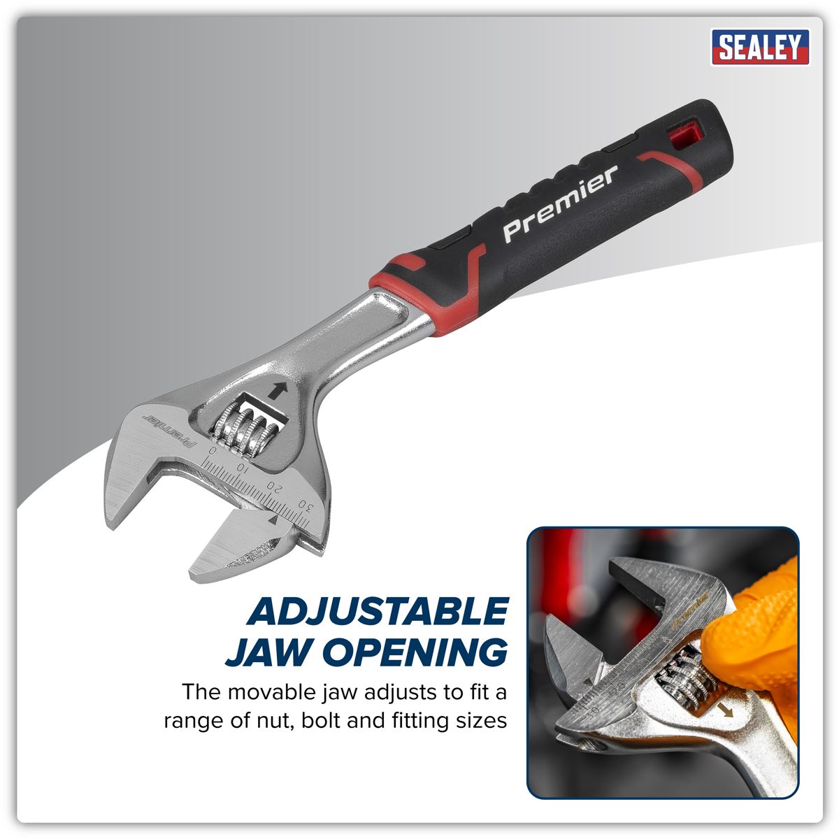 Sealey Premier Quick-Action Adjustable Wrench 200mm AK9570