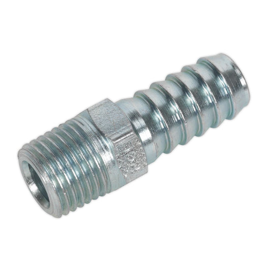 Sealey Screwed Tailpiece Male 1/4"BSPT - 3/8" Hose Pack of 5 AC09