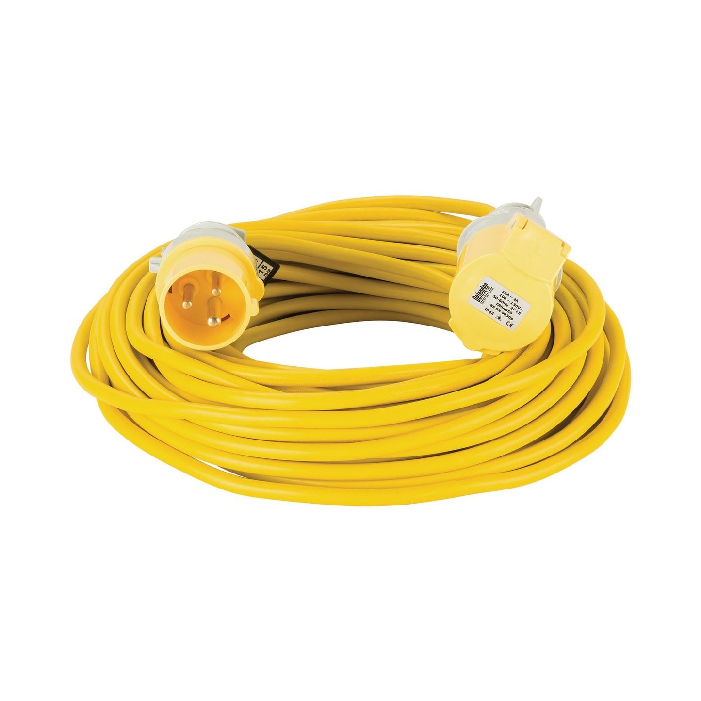 Defender E85230 110V Extension Lead, Yellow, 1.5mm�, 16A, 25m