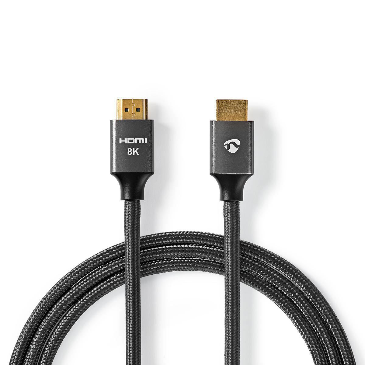 Ultra High Speed HDMI Cable HDMI Connector to HDMI Connector Braided Cable 1m - CVTB35000GY10