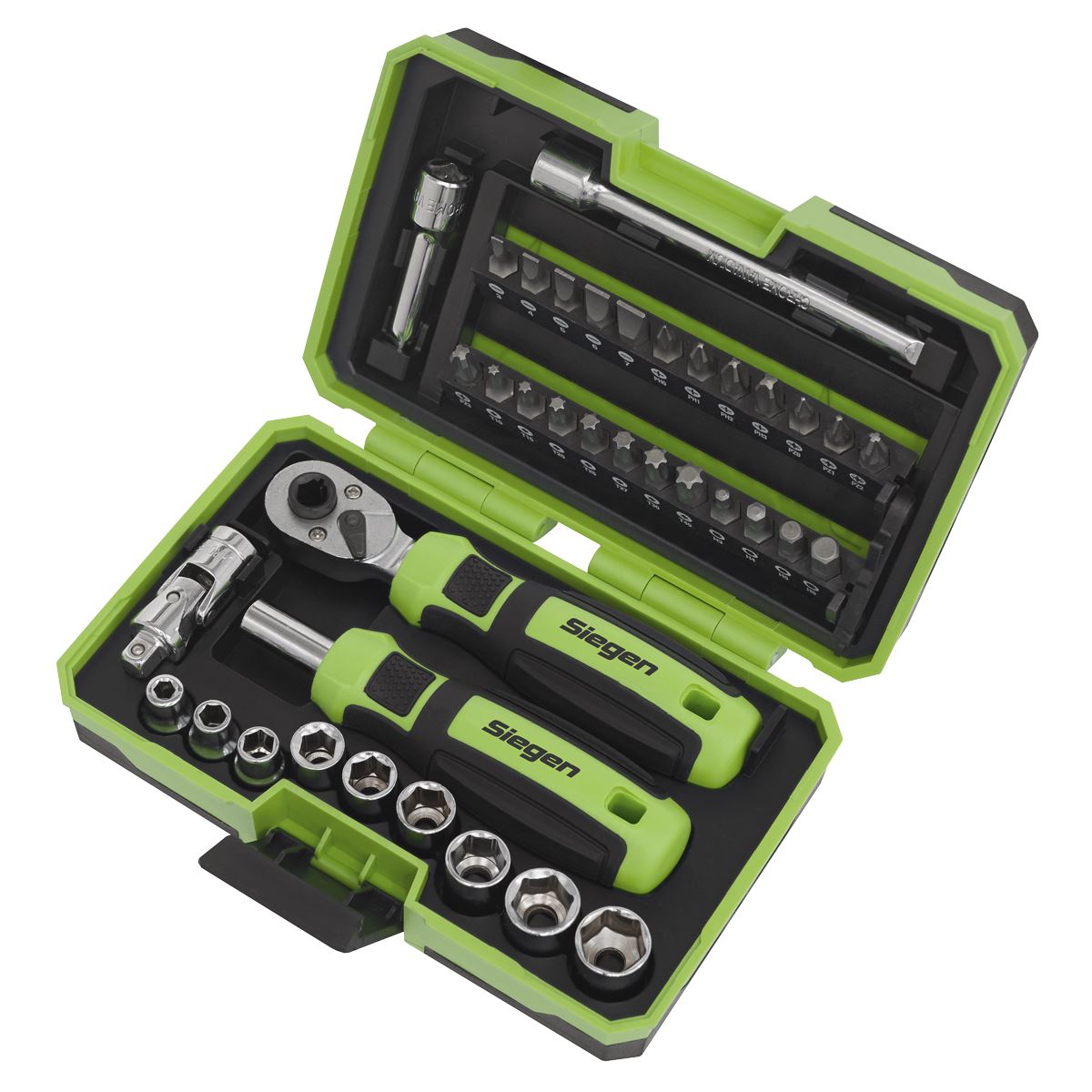 Sealey Socket & Bit Set 38pc 1/4"Sq Drive S01255