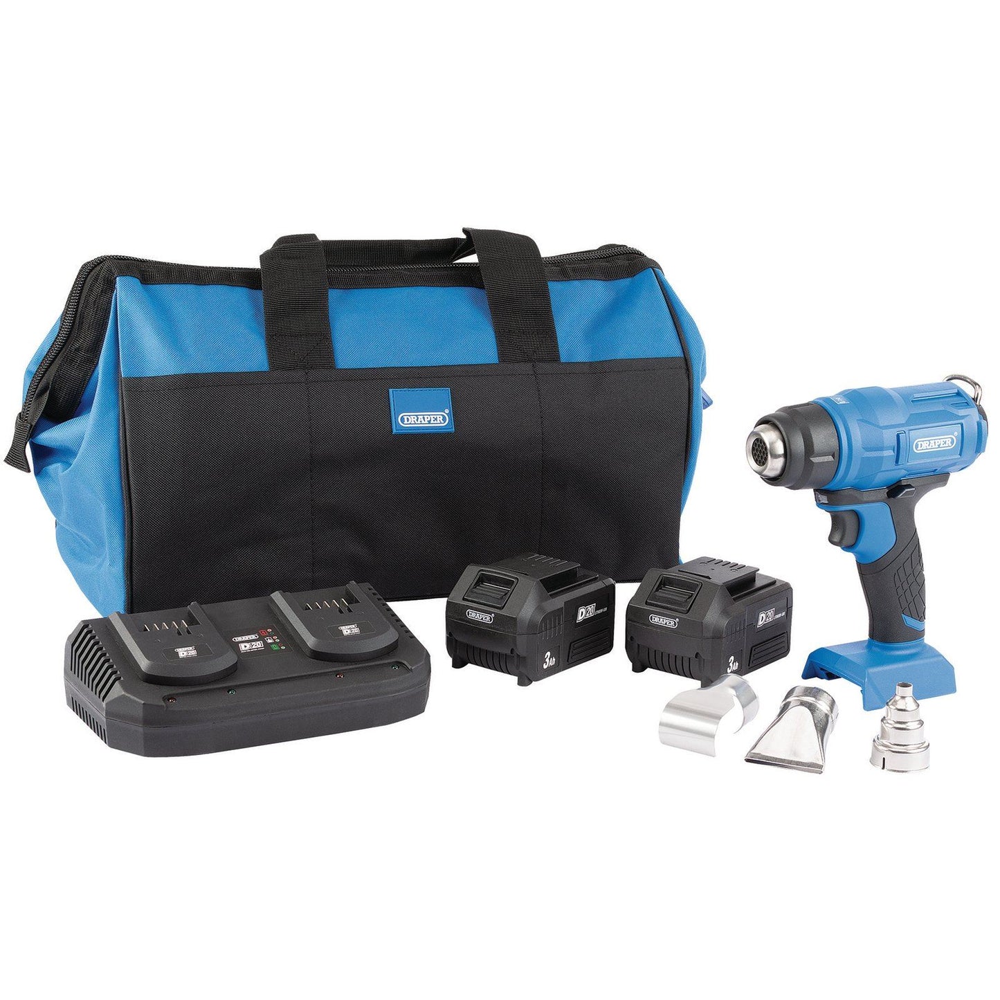 Draper Storm Force Heat Gun Kit 20V 2X3Ah PTKD20K10 - 99738