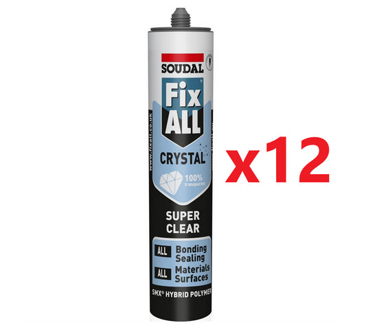 Soudal 12x Fix ALL Crystal CLEAR (290ml)