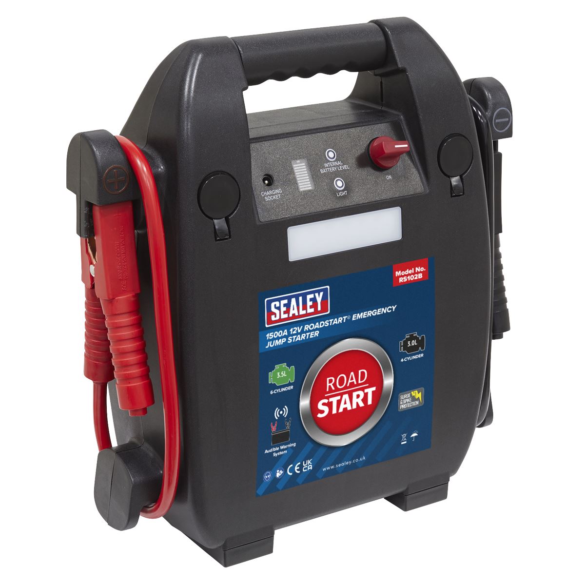 Sealey RoadStart Emergency Jump Starter 12V 3.5L 6-Cylinder RS102B