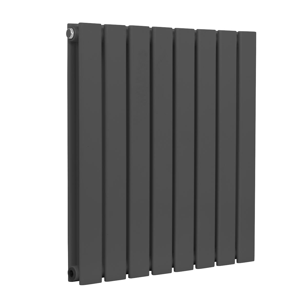 Baridi Horizontal Radiator Contemporary Double Flat Panel Design 600 x 560mm � Anthracite DH339