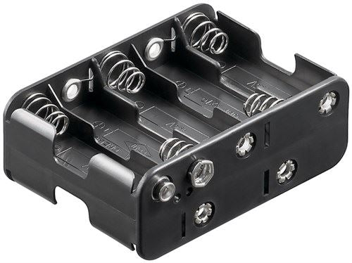 Goobay 10x AA (Mignon) battery holder black Push on (11469)