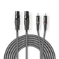 Nedis XLR Audio Cable 2x XLR 3-Pin Female to 2x RCA Male 3m Grey COTH15230GY30