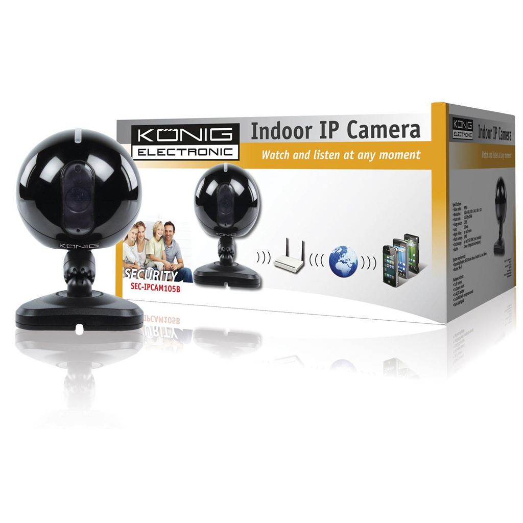 Konig IP Camera Indoor VGA Black SEC-IPCAM105B