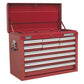 Sealey Topchest 10 Drawer - Red & 140pc Tool Kit AP33109COMBO