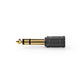 Nedis 10x Stereo Audio Adapter 6.35mm Male to 3.5mm Female Black - CAGP23930BKG