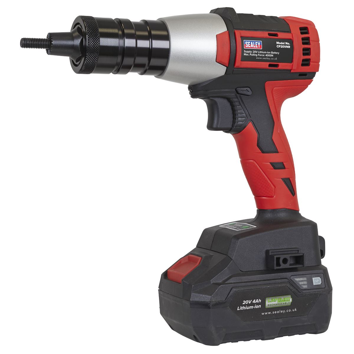 Sealey Brushless Cordless Nut Riveter 20V SV20 Series - Body Only CP20VNR