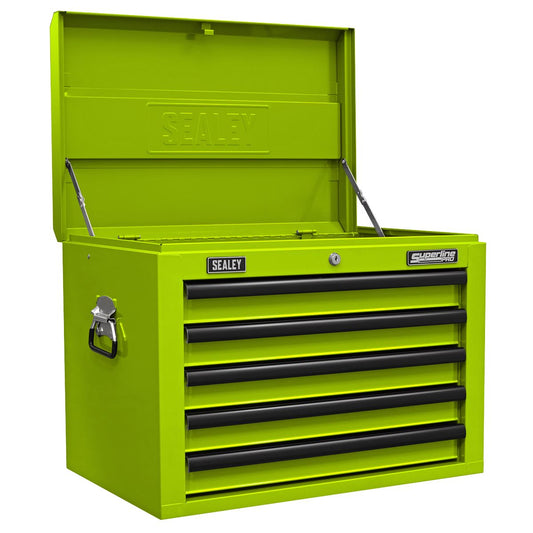 Sealey Superline Pro Topchest 5 Drawer with Ball-Bearing Slides - Green/Black AP26059THV