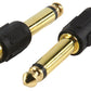 (Disc) Glaxio Adapter plug 6.35mm mono plug to phono socket (GOLD) AC-021GOLD LL IG1.LL.100 Stocked GETR
