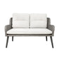 Sealey Dellonda Buxton Rattan Wicker Outdoor Lounge 2-Seater Sofa with Cushion, Grey DG80