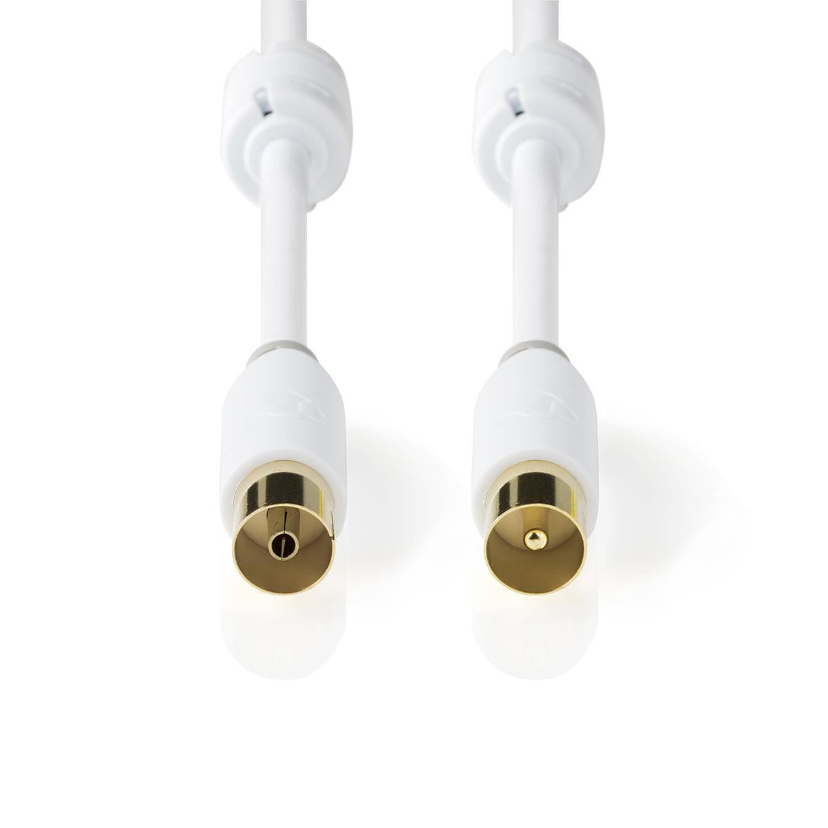 Nedis Coax Cable 100dB IEC (Coax) Male to IEC (Coax) Female 10m White - CSBW40015WT100