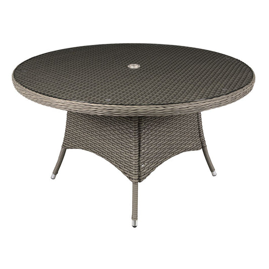 Sealey Dellonda Chester Rattan Wicker Outdoor Dining Table with Tempered Glass Top DG67