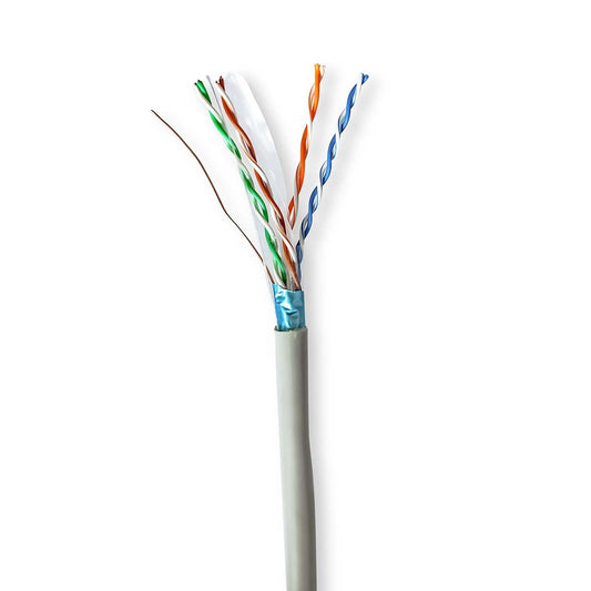 Nedis Network Cable Roll CAT6 Solid F/UTP CCA 305m Indoor Round PVC Grey