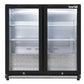 Baridi Hinged Double Door, Back Bar Drinks Fridge/Cooler, 190L Capacity DH272