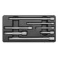 Sealey Wobble/Rigid Extension Bar Set 7pc 1/4", 3/8" & 1/2"Sq Drive AK770