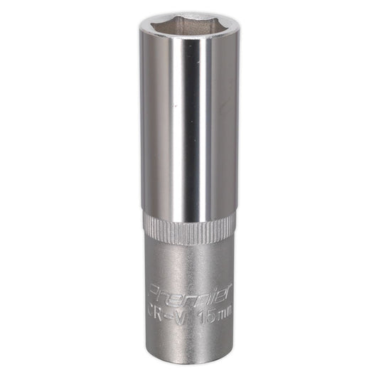 Sealey WallDrive Socket 15mm Deep 1/2"Sq Drive S1215D