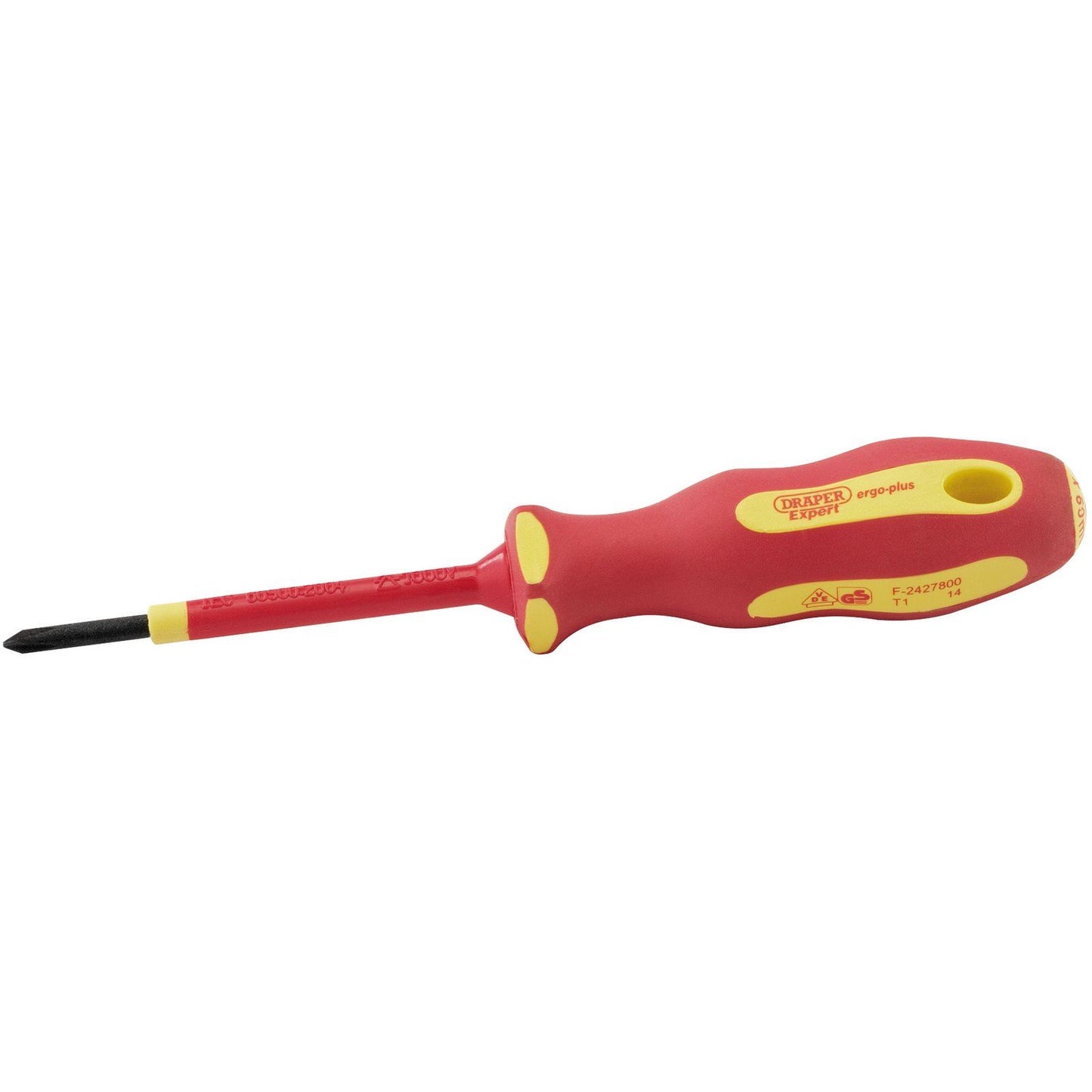 Ergo Plus Vde No.0 X 60mm Cross Slot Screwdriver Draper 64427