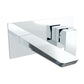 Baridi Wall Mounting Basin Mixer Tap, Square - Chrome DH396