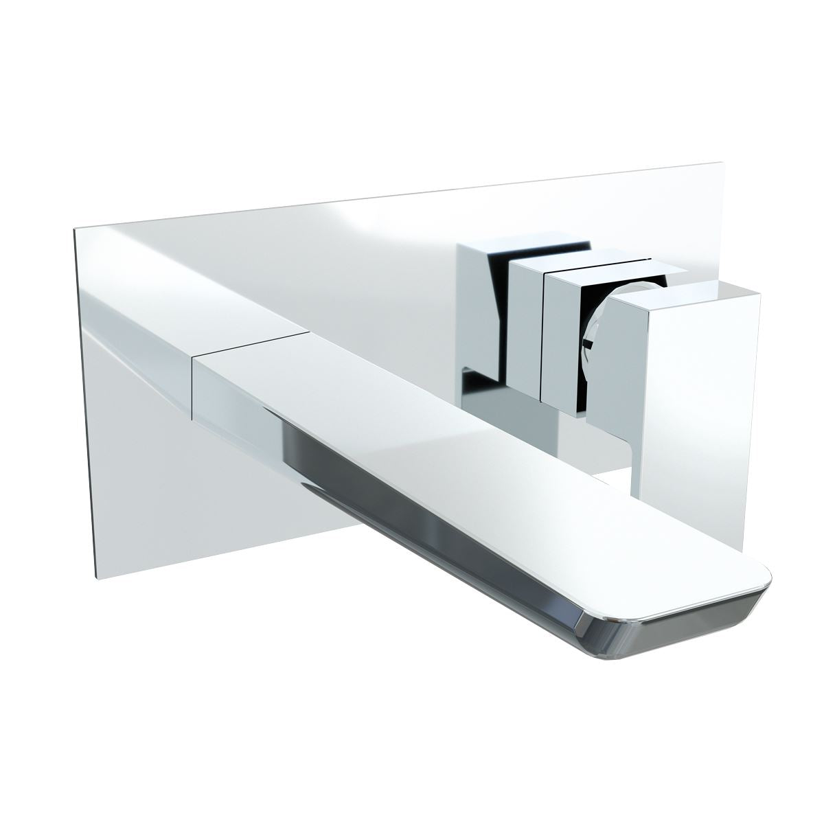 Baridi Wall Mounting Basin Mixer Tap, Square - Chrome DH396