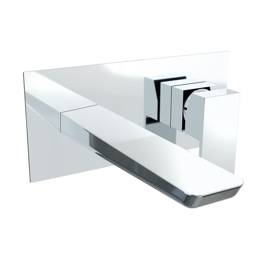 Baridi Wall Mounting Basin Mixer Tap, Square - Chrome DH396