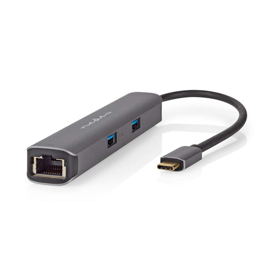 USB Multi-Port Adapter USB3.2 Gen 1 USB-C Male HDMI Output/RJ45 Female/2x USB-A Female/2x USB-C 5Gbps 0.20m Gold