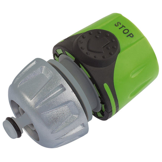 Draper Tap Connector With Stop Feature 1/2", Soft Bi-Grip Body/Metal Screw Clamp - 24681
