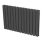 Baridi Horizontal Radiator Contemporary Double Flat Panel Design 600 x 910mm � Anthracite DH341