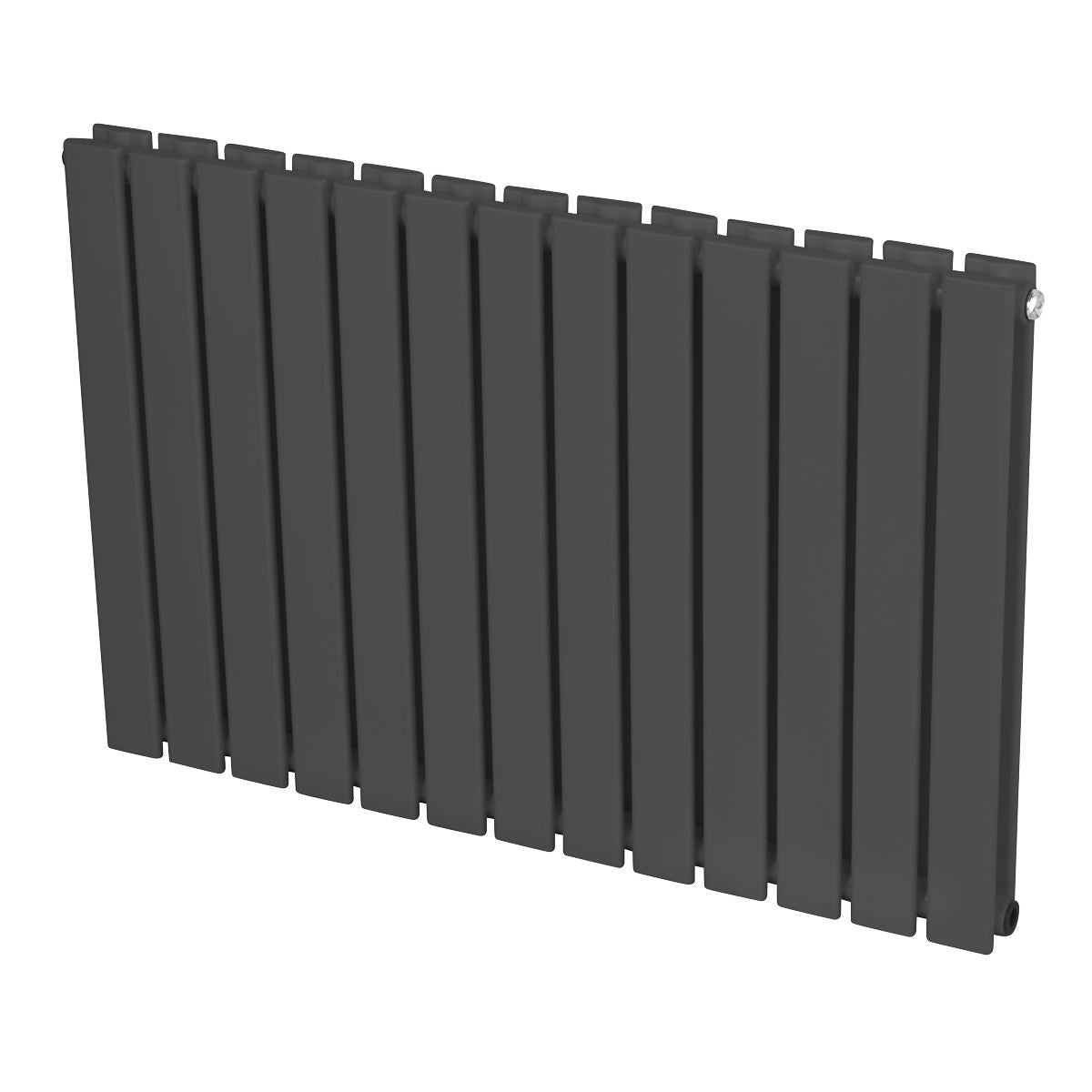 Baridi Horizontal Radiator Contemporary Double Flat Panel Design 600 x 910mm � Anthracite DH341