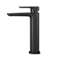Baridi High Basin Mixer Tap with Clicker Waste - Matt Black DH395