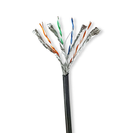 Nedis Network Cable Roll CAT7 Solid S/FTP Copper 100m Outdoor Round PE Gift Box