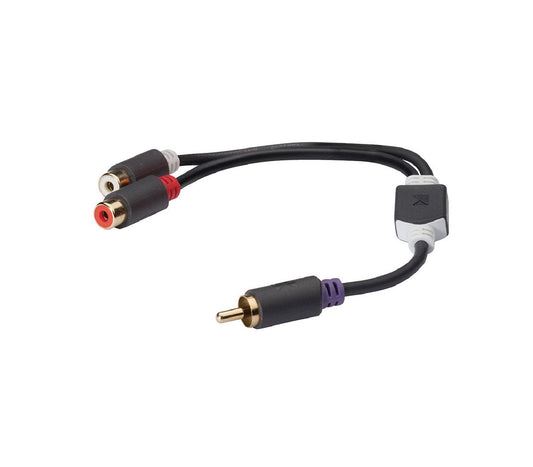 Konig Subwoofer adapter cable RCA male to 2x RCA female 0.20m grey