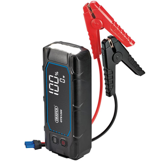 Draper 12V Lithium Jump Starter with Digital Display, 1200A