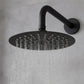Baridi Concealed Thermostatic Shower Set, 20cm Round Head & Hand Shower - Black