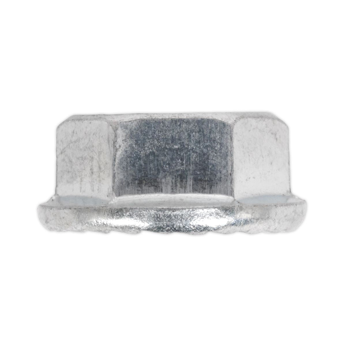 Sealey Flange Nut Serrated M10 Zinc Pack of 100 FN10