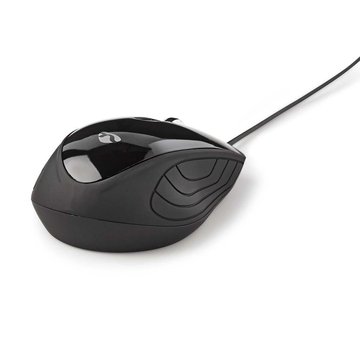 Nedis Wired Desktop Mouse 1000 dpi 3-Button Black MSWD300BK
