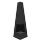 Dellonda Chiminea, Wood Burner, Heater for Outdoors W45cm x H150cm - Black Steel DG105
