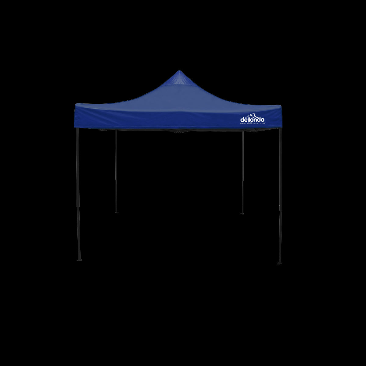 Dellonda Premium 3 x 3m Pop-Up Gazebo, PVC Coated, Water Resistant Fabric, Supplied with Carry Bag, Rope, Stakes & Weight Bags - Blue Canopy DG131