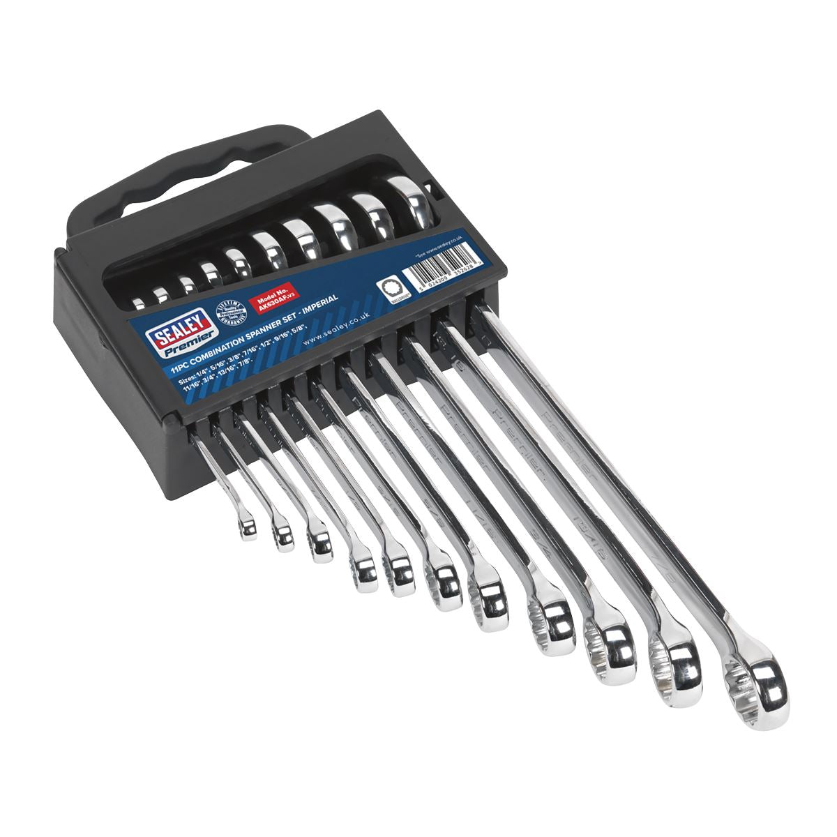 Sealey Combination Spanner Set 11pc Imperial AK630AF