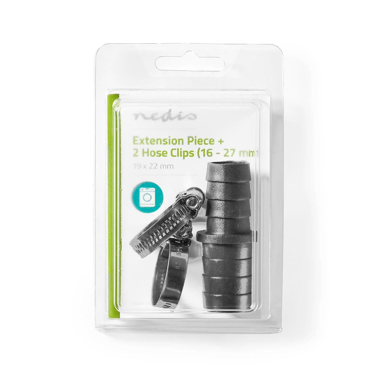 Nedis Hose Extension Piece 2 Hose Clips 19mm to 22 mm WAEP1922CL