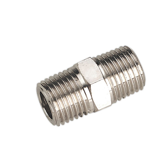 Sealey Double Male Union 1/4"BSPT to 1/4"BSPT SA1/1414