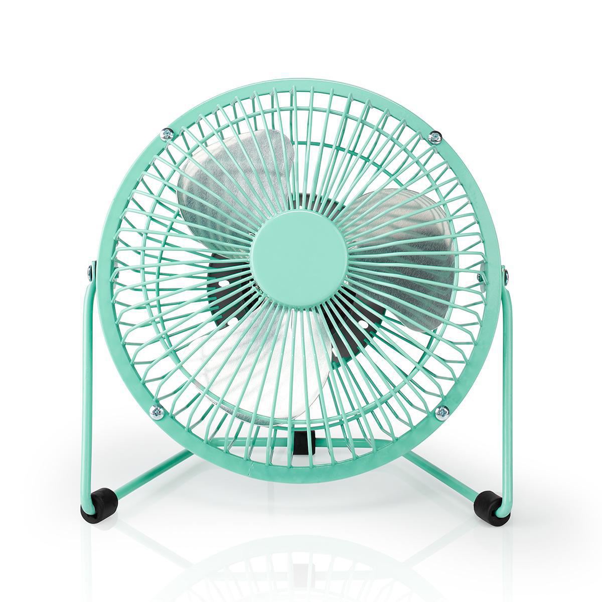 Nedis Metal Mini Fan 15cm Diameter USB Powered Turquoise - FNDK1TQ15
