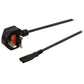Valueline Power cable UK plug male to IEC-320-C7 5m black - PCGP11140BK50